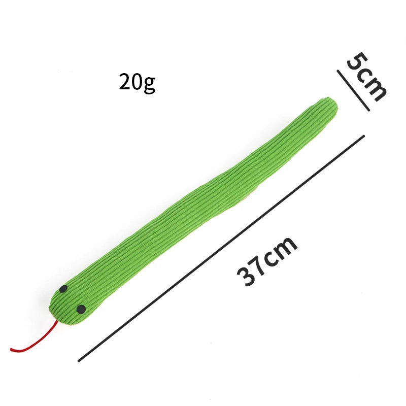Interaktywna zabawka dla psa i kota – wężyk z chrupiącym dźwiękiem, 42 cm